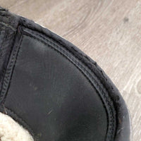 Pr Wrap Around Neoprene Bell Boots, velcro, Fleece Top *gc/fair, clean, scratches, scrapes, holey edges, fleece: clumpy & stiff