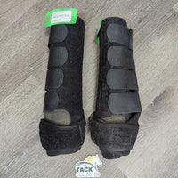 Pr Neoprene Closed Boots, velcro *gc, hairy, dirty, rubs, pills