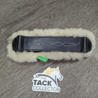 Sheepskin Wool Leather Noseband Cover *xc/vgc, mnr stains & scrape