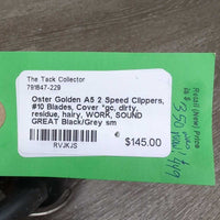 2 Speed Clippers, #10 Blades, Cover *gc, dirty, residue, hairy, WORK, SOUND GREAT