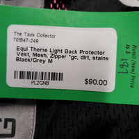 Light Back Protector Vest, Mesh, Zipper *gc, dirt, stains