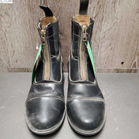 Paddock Boots, Zips *gc, dirty, dusty, v.torn tongues