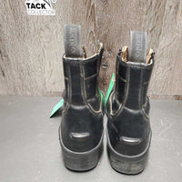Paddock Boots, Zips *gc, dirty, dusty, v.torn tongues