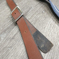 Leather & Elastic Breastplate, Running Martingale Attach, snaps *gc, clean, stains, xholes, rubs, faded