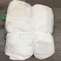 Disc Front Cotton Sheet, detach neck, tail *gc, clean, stain, dingy, mnr thredds, hair, rubs