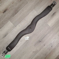 Anatomical Shoulder Relief Padded Leather Girth, 2x els, center strap *vgc, clean, stains?film, residue?, rubs, hairy seams