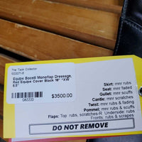 18" *XW 6.5" Equipe Bocelli Monoflap Dressage, Red Equipe Cover, Foam Panels, Lg Velcro Front Blocks, Flaps: 16.5"L x 11.25"W Serial #: 18 N 22970514 DBOEM +1 M1