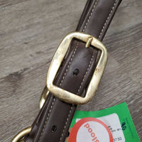 Training Leather Halter, Nylon Rope Noseband *gc/fair, frayed/weak ends, mnr dirt, film & rubs