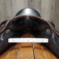 17.25" Adj *set XW *7.25 DK Saddlery Bond II Monoflap Dressage Saddle, Blue DK Fleece Cover, AIR Panels, Rear Gusset Panels, Flaps: 15.75"l x 10"w Serial #:0713 1725 17 34