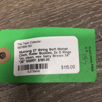 27 String Soft Mohair Cinch, Roller Buckles, 2x D Rings *xc, clean, mnr hairy