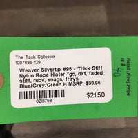 #95 - Thick Stiff Nylon Rope Hlater *gc, dirt, faded, stiff, rubs, snags, frays