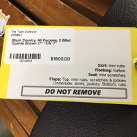 17" *XW 7" Black Country All Purpose, 2 Billet Guards, Wool Flocking, Front & Rear Gusset Panels, Lg Front Pencil Blocks, Flaps: 14"L x 13"W Serial #: 17 18572