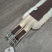 Nylon Web, Fleece Lined, 2x els, D Ring *gc, clean & dirty, mnr hairy, clumpy & stretched elastic