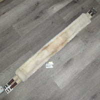 Nylon Web, Fleece Lined, 2x els, D Ring *gc, clean & dirty, mnr hairy, clumpy & stretched elastic