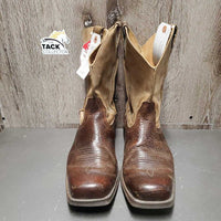 MENS Square Toe Western Boots *vgc/xc, clean, mnr scrapes, scratches & stains