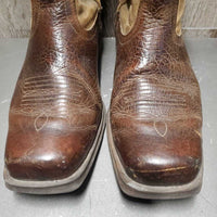 MENS Square Toe Western Boots *vgc/xc, clean, mnr scrapes, scratches & stains
