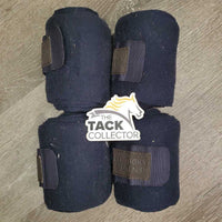 4 Stretchy Soft Wool Leg Wraps, bag *vgc, clean, hair, rubs, mnr curled/rough edges