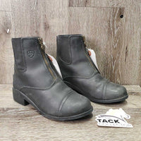 JUNIORS Paddock Boots, zips *xc/vgc, mnr scuffs, rubs, scratches & stain?