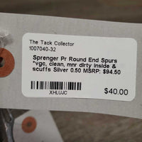 Pr Round End Spurs *vgc, clean, mnr dirty inside & scuffs