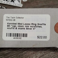 Med Loose Ring Snaffle Bit *vgc, clean, mnr scratches, scuffs & stains