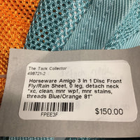 3 in 1 Disc Front Fly/Rain Sheet, 0 leg, detach neck *xc, clean, mnr wpf, mnr stains, threads