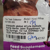 4Cyte Epiitalis Forte Horse Joint Supplement *gc, No Syringe, 1/2 full, EXPIRED Oct 2025