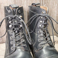 JUNIORS Paddock Boots, laces *vgc, mnr dirt, dents, dings, peeled spots, inner heel rubs