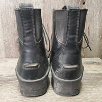 JUNIORS Paddock Boots, laces *vgc, mnr dirt, dents, dings, peeled spots, inner heel rubs