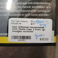 Kent Williamson Horseoneship DVD, Plastic Case, 2 Dvd's *gc, smudges, scratches