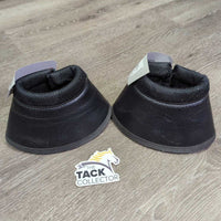 Wrap Around Mesh & Leather Bell Boots, velcro *gc, rubs, frays, clean, hairy & curled velcro, cut tags