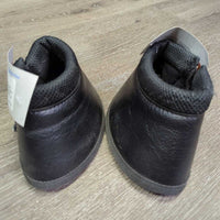 Wrap Around Mesh & Leather Bell Boots, velcro *gc, rubs, frays, clean, hairy & curled velcro, cut tags