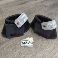 Wrap Around Mesh & Leather Bell Boots, velcro *gc, rubs, frays, clean, hairy & curled velcro, cut tags
