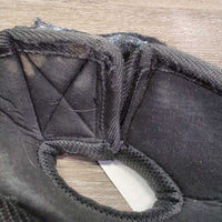 Wrap Around Mesh & Leather Bell Boots, velcro *gc, rubs, frays, clean, hairy & curled velcro, cut tags