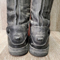 Pr Field Boots, zip *gc, v.dirty, flaking?peeling, rubs, puckered & stretched elastic