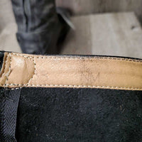 Pr Field Boots, zip *gc, v.dirty, flaking?peeling, rubs, puckered & stretched elastic