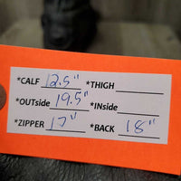 Pr Field Boots, zip *gc, v.dirty, flaking?peeling, rubs, puckered & stretched elastic