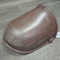 Plastic Bib, 3 Nylon Straps *gc/fair, dirty, scratches, missing 2 straps, rubs, scrapes