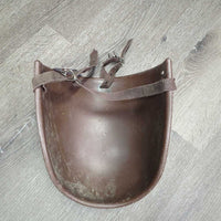 Plastic Bib, 3 Nylon Straps *gc/fair, dirty, scratches, missing 2 straps, rubs, scrapes