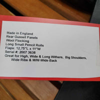 15" *XW *6.5" Hastilow Close Contact *No Billet Guards, Rear Gusset Panels, Wool Flocking, Long Small Pencil Rolls, Flaps: 12,75"L x 11"W Serial #: 2007 3638