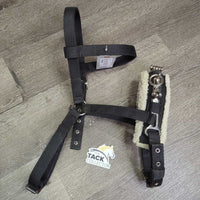 Lungeing Cavesson, fleece lined noseband, *vgc, clean, mnr clumpy, stains, rubs & hair