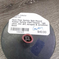 Round Rubber Safety Cork Cleaner *vgc, clean, mnr dirt, scrapes & scratches