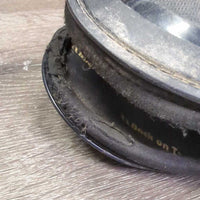 Open Front Boots, velcro Tabs *fair, faded, dirty, v.scraped, v.rubbed & holey edges