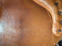 17.5" *Adj Med *Black Gullet In Bates Caprilli Close Contact, 2 Billet Guards, 2 Front Velcro Blocks, 2 Bates Stirrup Leathers, Black Shedrow Cover, CAIR Panels, Rear Gusset Panels, Flaps: 14.25"L x 13.5"W Serial #: V0603418-43