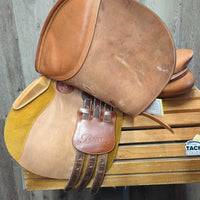 17.5" *Adj Med *Black Gullet In Bates Caprilli Close Contact, 2 Billet Guards, 2 Front Velcro Blocks, 2 Bates Stirrup Leathers, Black Shedrow Cover, CAIR Panels, Rear Gusset Panels, Flaps: 14.25"L x 13.5"W Serial #: V0603418-43