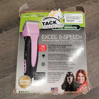 5 Speed Clippers, box, oil, #10 Andis blade *gc, hairy, dirty cord, WORK, SOUND LOUD