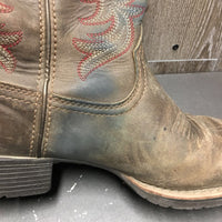 Square Toe Western Cowboy Boots *gc, clean, rubs, stains, scratches, scrapes, smell