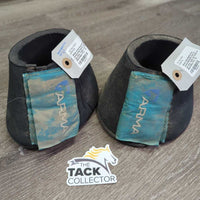 Neoprene Wrap Around Bell Boots, velcro *gc, ripv.dirty, faded, rubs, threads, hair