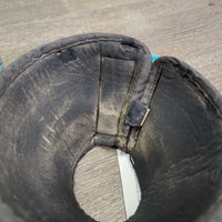 Neoprene Wrap Around Bell Boots, velcro *gc, ripv.dirty, faded, rubs, threads, hair