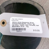 Neoprene Wrap Around Bell Boots, velcro *gc, ripv.dirty, faded, rubs, threads, hair