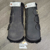 Closed Mesh & Fleece Boots, velcro *gc, dirty, stains, hairy, clumpy